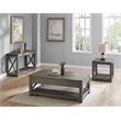 Pemberly Row Transitional Distressed Driftwood Wood and Metal Sofa Table