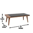 Pemberly Row Slate and Natural Matte Wood Finish Cocktail Table