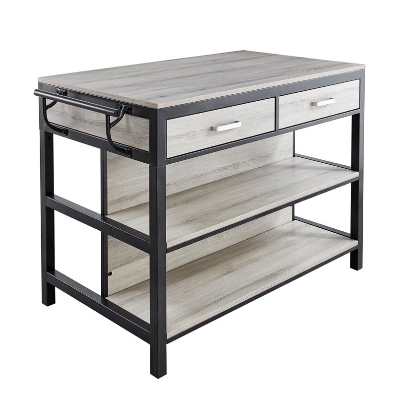 Pemberly Row Weathered Driftwood Counter Height Dining Table