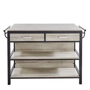 Pemberly Row Weathered Driftwood Counter Height Dining Table