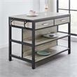 Pemberly Row Weathered Driftwood Counter Height Dining Table