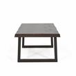 Pemberly Row Contemporary Live Edge Cherry and Ebony Wood Cocktail Table