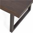 Pemberly Row Contemporary Live Edge Cherry and Ebony Wood Cocktail Table