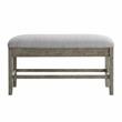 Pemberly Row Transitional Gray Driftwood Storage Counter Bench