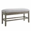 Pemberly Row Transitional Gray Driftwood Storage Counter Bench
