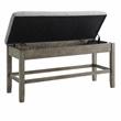 Pemberly Row Transitional Gray Driftwood Storage Counter Bench