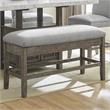Pemberly Row Transitional Gray Driftwood Storage Counter Bench