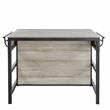 Pemberly Row Contemporary Weathered Driftwood 3-Piece Dining Set