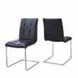 Pemberly Row Contemporary Glass Top 5-Piece Dining Set with Black Chairs