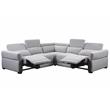 Pemberly Row Contemporary Gray Tweed Fabric Power Reclining Sectional