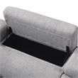 Pemberly Row Contemporary Gray Tweed Fabric Power Reclining Sectional