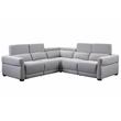 Pemberly Row Contemporary Gray Tweed Fabric Power Reclining Sectional