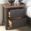 Pemberly Row Chocolate and Honey Brown Wood Two-Drawer Nightstand