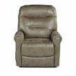 Pemberly Row Light Brown Faux Leather Power Lift Chair w/ Heat & Massage