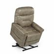 Pemberly Row Light Brown Faux Leather Power Lift Chair w/ Heat & Massage