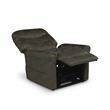 Pemberly Row Walnut Brown Faux Leather Power Lift Chair with Heat and Massage