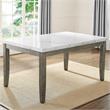 Pemberly Row Transitional Mossy Gray and Marble 7-Piece Dining Set