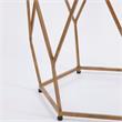 Pemberly Row Hexagonal Clear Glass and Metal Chairside End Table