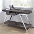 Pemberly Row Contemporary Dark Gray Wood and Laminate Sofa Table