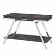 Pemberly Row Contemporary Dark Gray Wood and Laminate Sofa Table