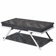 Pemberly Row Dark Gray Wood and Laminate 3-Piece Occasional Table Set