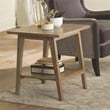 Pemberly Row Modern Mid-Century Natural Wood Square End Table