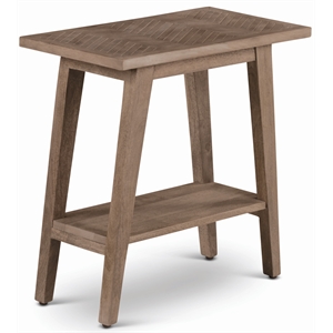 Pemberly Row Modern Mid-Century Natural Wood Chairside End Table