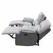 Pemberly Row Transitional Fabric Recliner Sofa in Light Gray