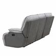 Pemberly Row Transitional Fabric Recliner Sofa in Light Gray