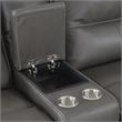 Pemberly Row Charcoal Faux Leather 6-Piece Power Reclining Sectional