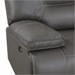 Pemberly Row Charcoal Faux Leather 6-Piece Power Reclining Sectional