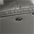 Pemberly Row Charcoal Faux Leather 6-Piece Power Reclining Sectional