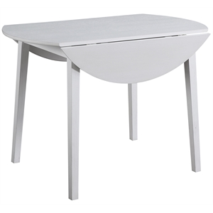 Pemberly Row Modern / Contemporary White Wood Drop-leaf Dining Table