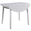 Pemberly Row Modern / Contemporary White Wood Drop-leaf Dining Table