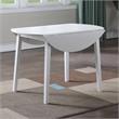 Pemberly Row Modern / Contemporary White Wood Drop-leaf Dining Table