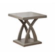 Pemberly Row Modern Transitional Wood End Table in Gray Finish