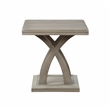 Pemberly Row Modern Transitional Wood End Table in Gray Finish