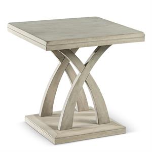 Pemberly Row Modern Transitional Wood End Table in Gray Finish
