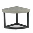 Pemberly Row Transitional Black Metal Base Coffee Table with Stools