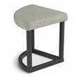 Pemberly Row Transitional Black Metal Base Coffee Table with Stools