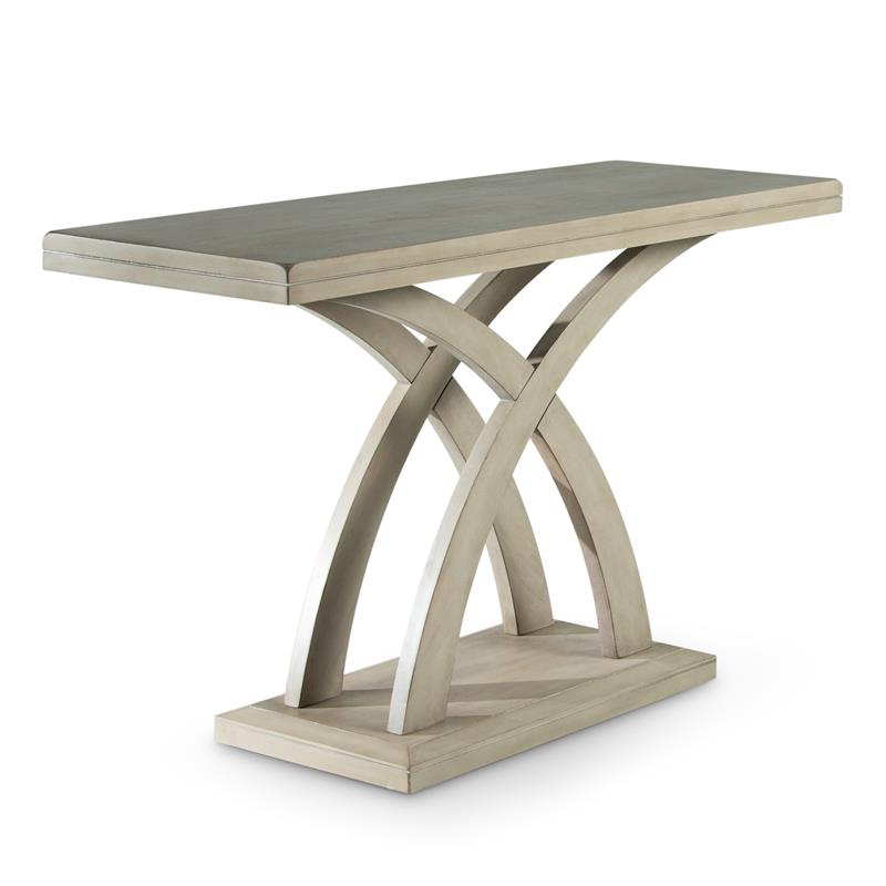 Pemberly Row Modern Transitional Gra Finishy Wood Sofa Table