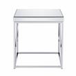 Pemberly Row Modern / Contemporary Mirror Top Chrome End Table