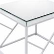 Pemberly Row Modern / Contemporary Mirror Top Chrome End Table