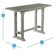 Pemberly Row Wooden Modern Transitional Dove Gray Sofa Table