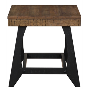 Pemberly Row Modern / Contemporary Caramel and Ebony End Table