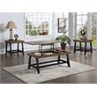 Pemberly Row Contemporary Caramel and Ebony 3-Piece Occasional Set