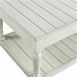 Pemberly Row Transitional White Alabaster Lift Top Coffee Table