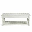 Pemberly Row Transitional White Alabaster Lift Top Coffee Table