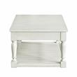 Pemberly Row Transitional White Alabaster Lift Top Coffee Table