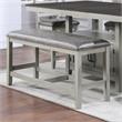 Pemberly Row Modern Transitional Stone Gray Wood Counter Bench